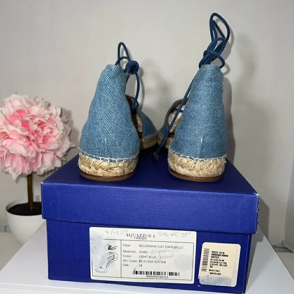 Authentic NIB Aquazzura Belgravia Espadrilles